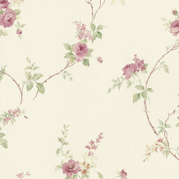 Patton Wallcoverings MD29401 Silk Impressions 2 In-Register White Wedding Trail Wallpaper